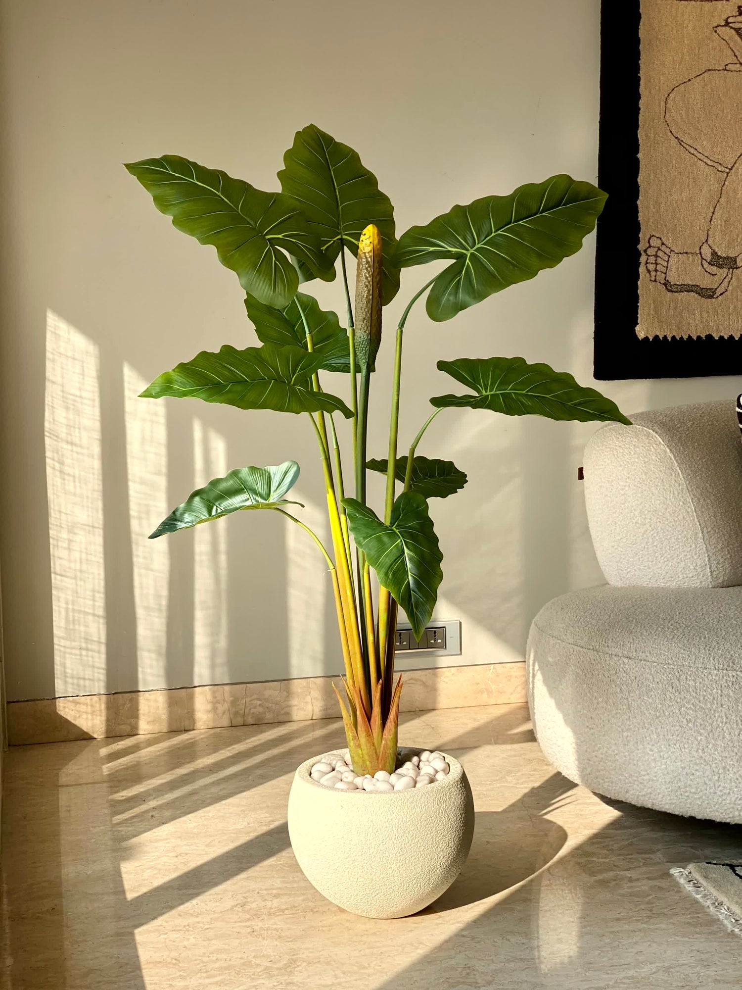 Artificial Alocasia Zebrina - 4 Feet