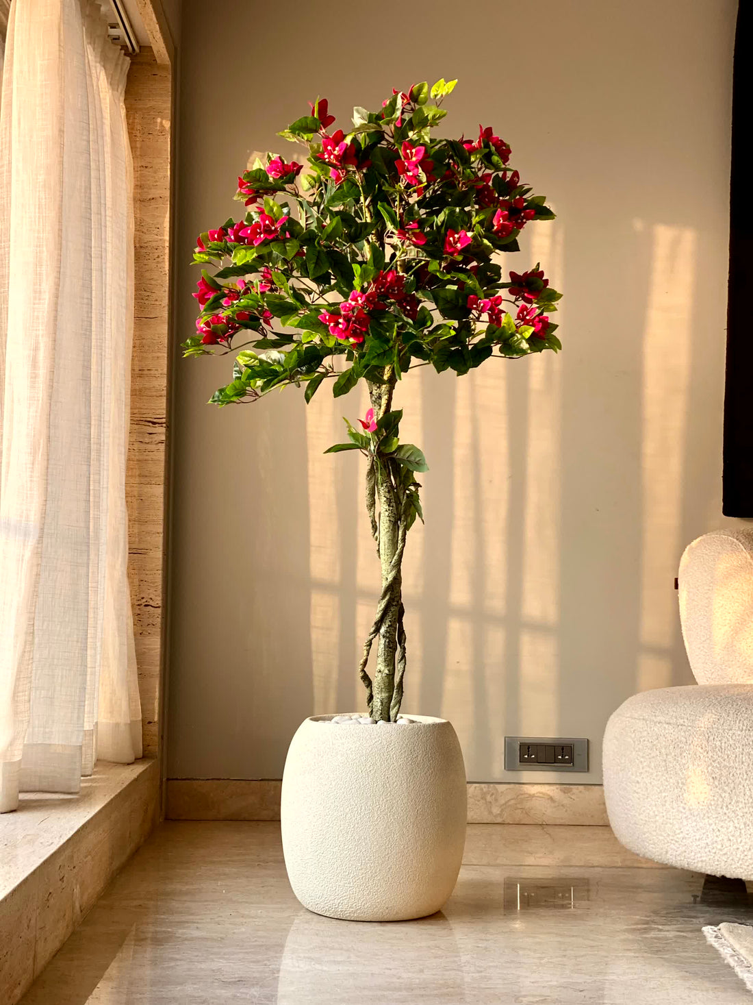 Artificial Fuchsia Bougainvillea Plant- 5 Feet