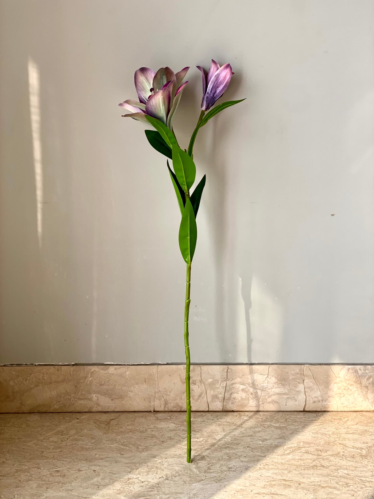 Artificial Lilac Lily Stem (One Stem) - 2.5 Feet