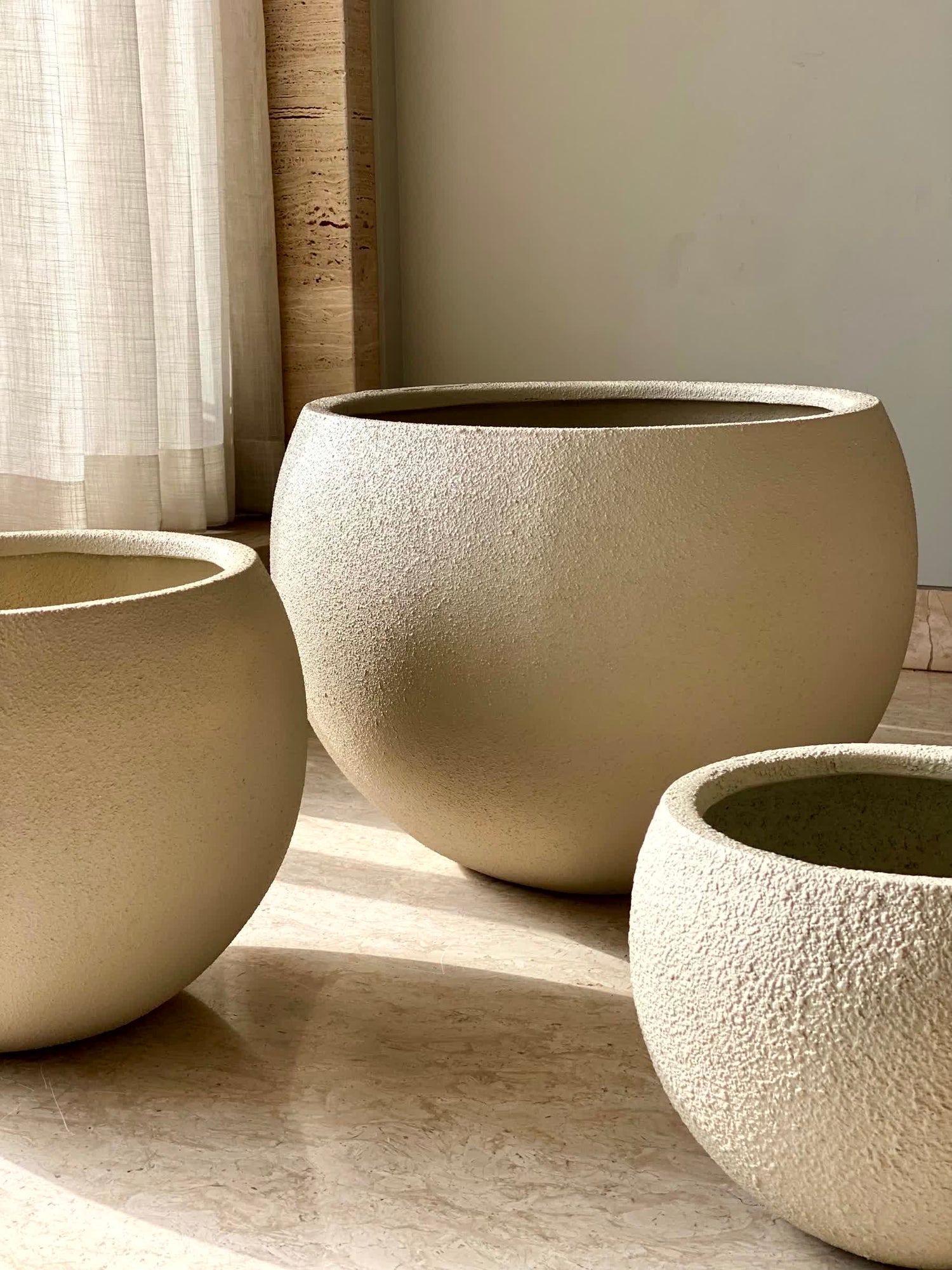 Lithos Planters - Beige