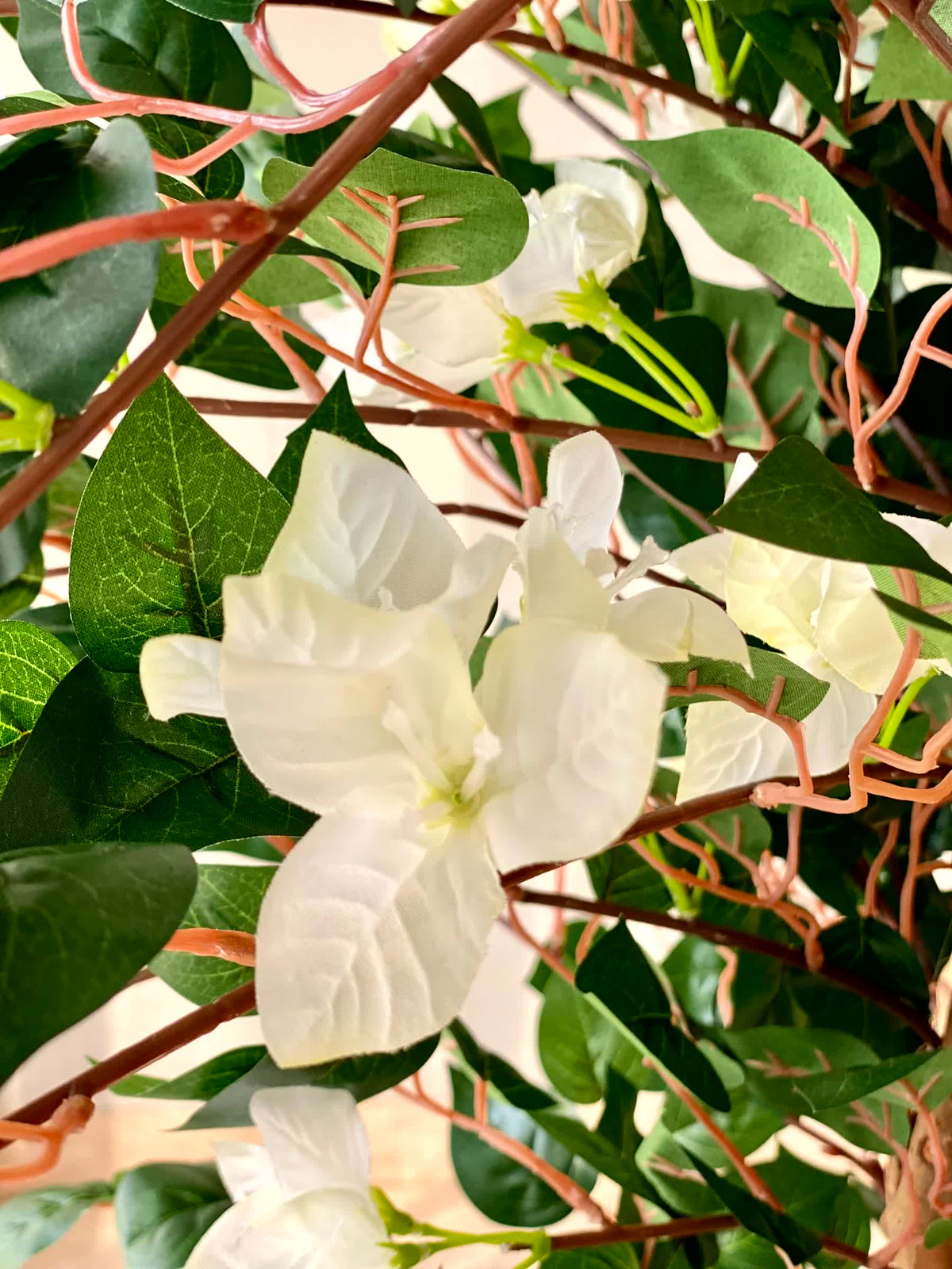 Artificial Regal White Bougainvillea Plant - 6 Feet