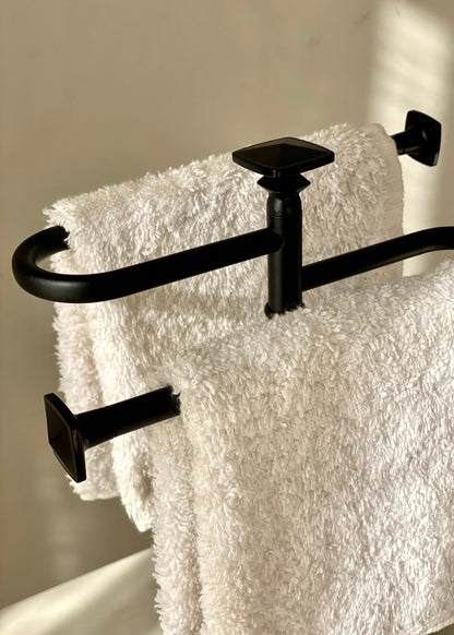 Halo Hand Towel Stand - Black