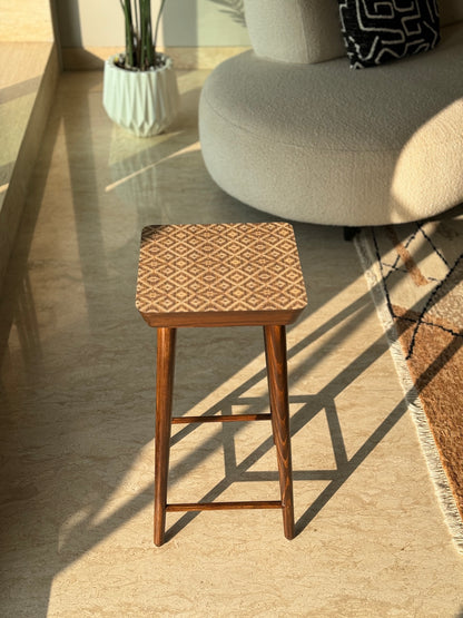 Mirage Brown Cane Stool - Big