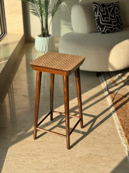 Mirage Brown Cane Stool - Big