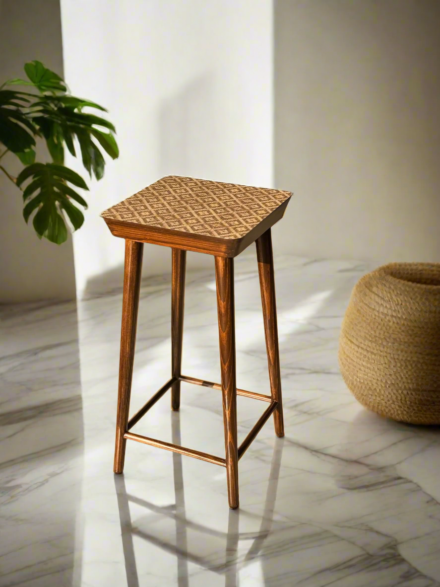 Mirage Brown Cane Stool - Big