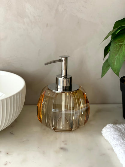 Murky Crystal Bathroom Dispenser - Amber