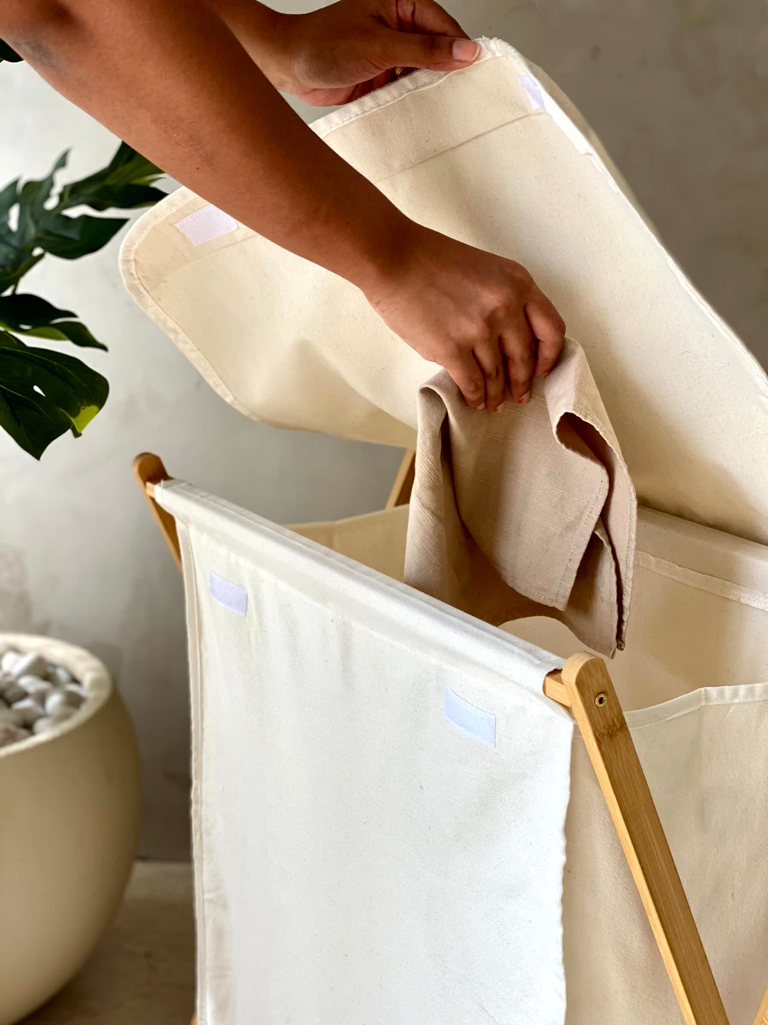 Ermina Luxe Foldable Laundry Basket - White