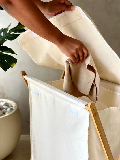 Ermina Luxe Foldable Laundry Basket - White