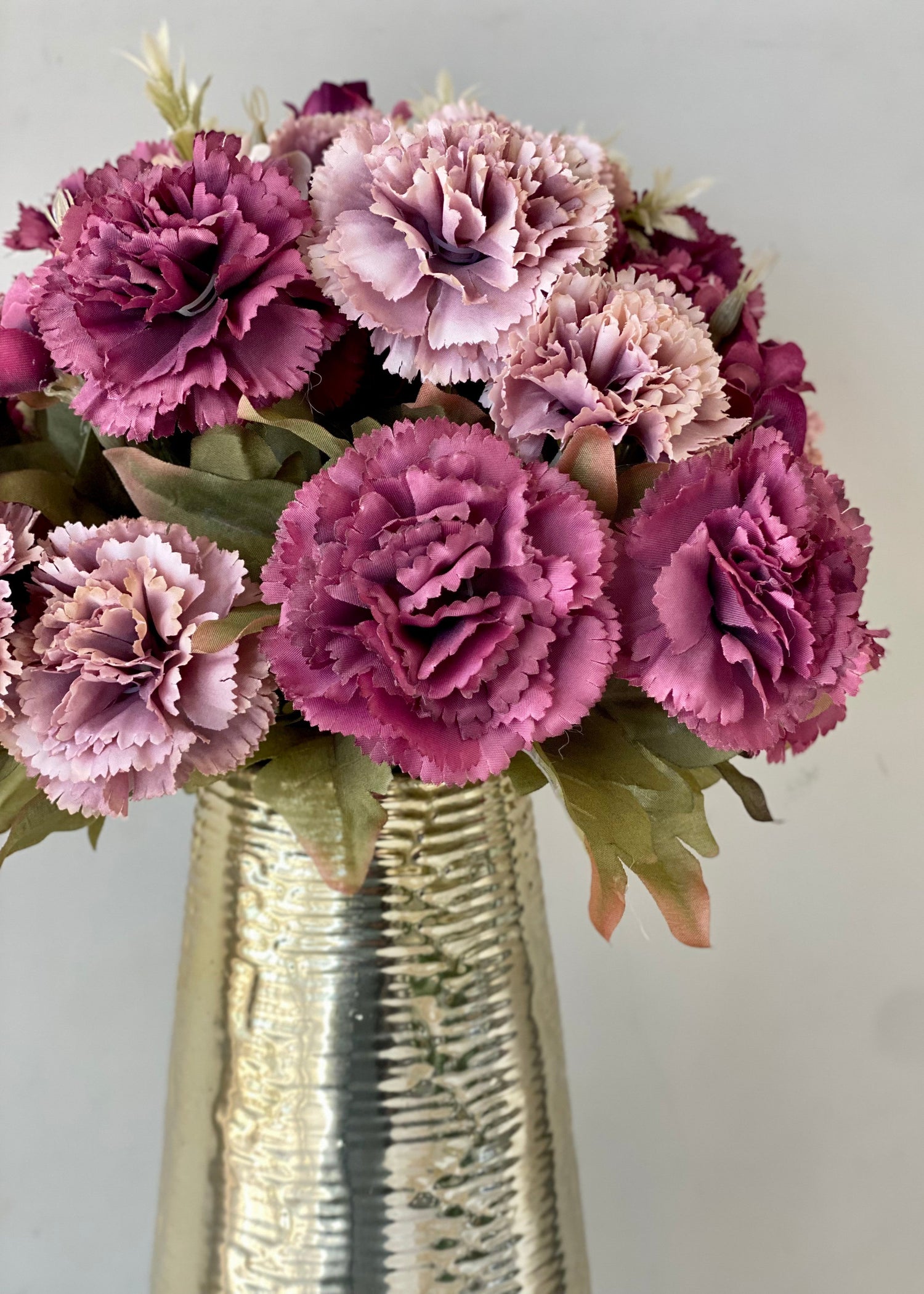 Artificial Mixed Carnation Flower - Set of 2