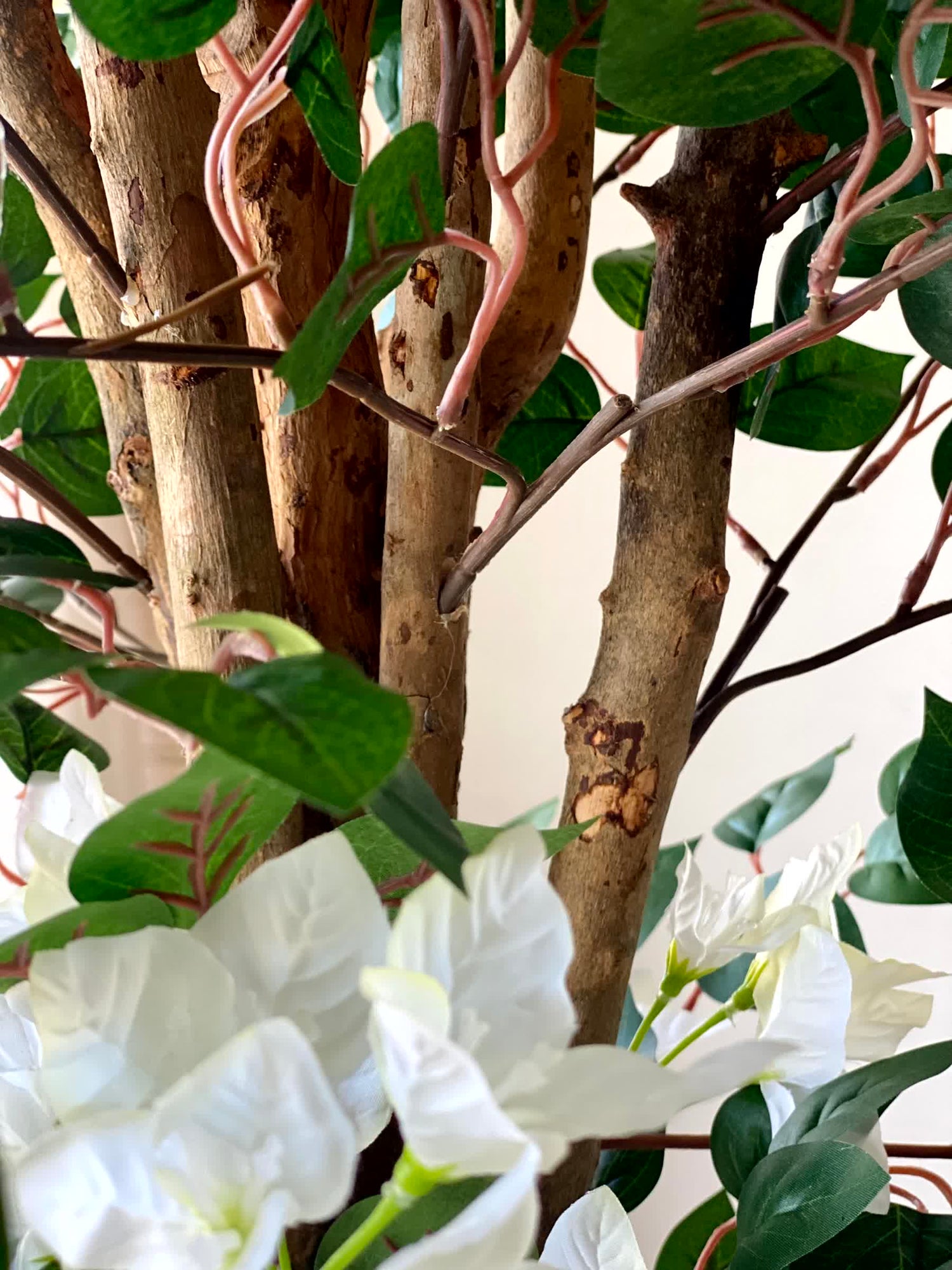 Artificial Regal White Bougainvillea Plant - 7 Feet
