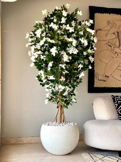 Artificial Regal White Bougainvillea Plant - 7 Feet