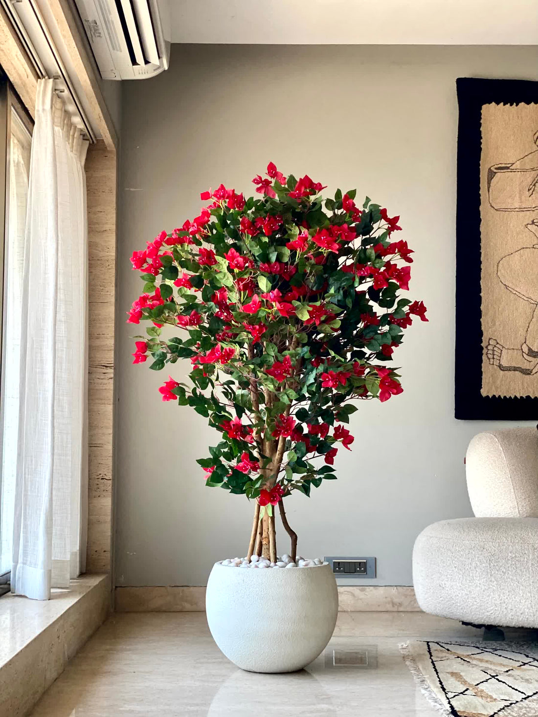Artificial Regal Red Bougainvillea Plant - 5 Feet