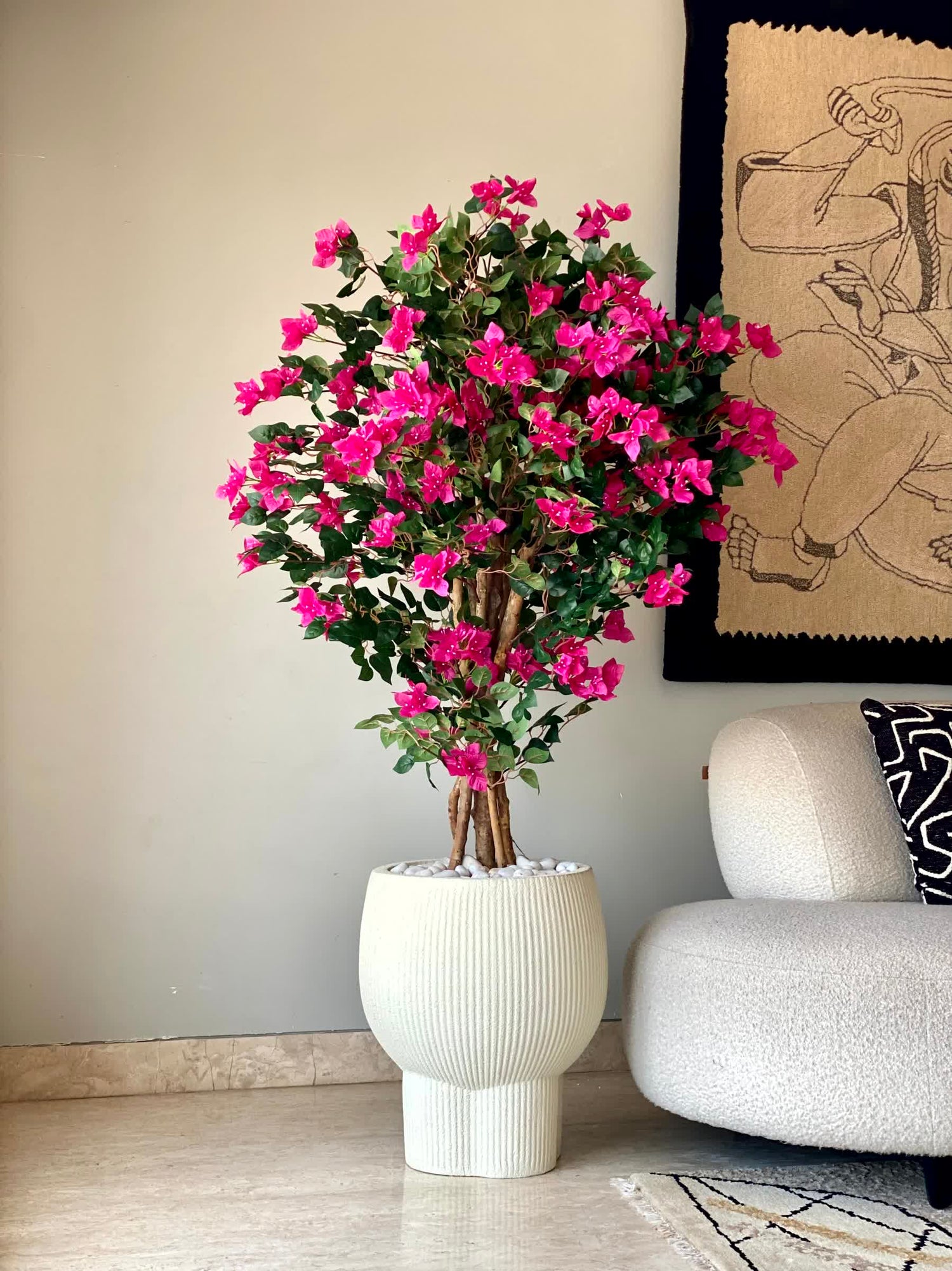 Artificial Regal Pink Bougainvillea Plant - 5 Feet