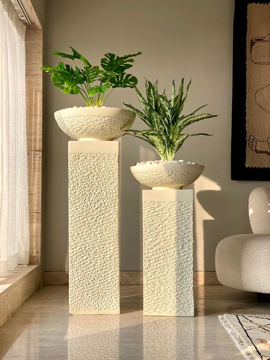 Masami Shaft Planters - Ivory
