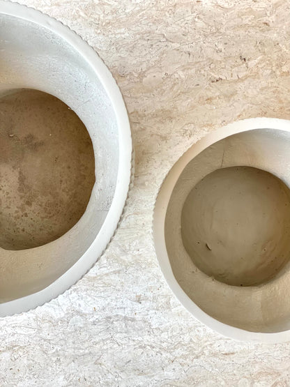 Sora Ripple Planters - Beige