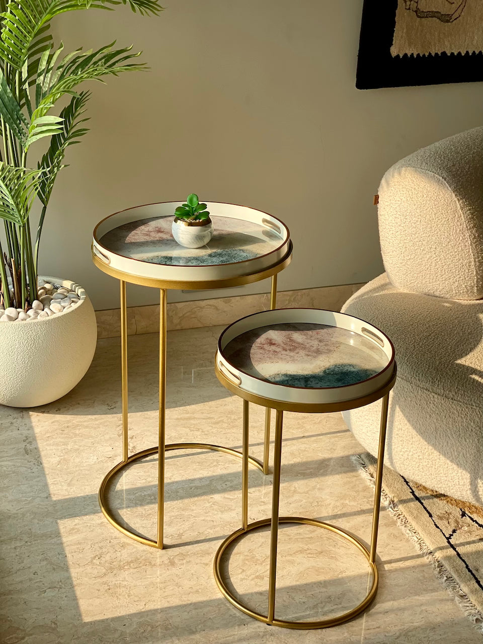 Tresor Round Nesting Table - Set of 2