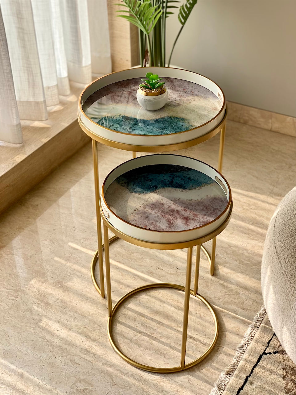 Tresor Round Nesting Table - Set of 2