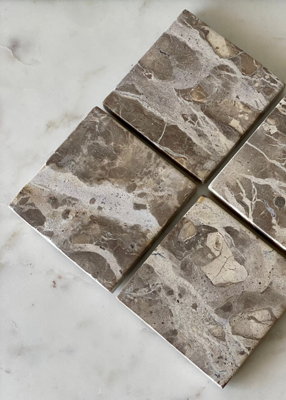 Capri Marble Coasters - Beige
