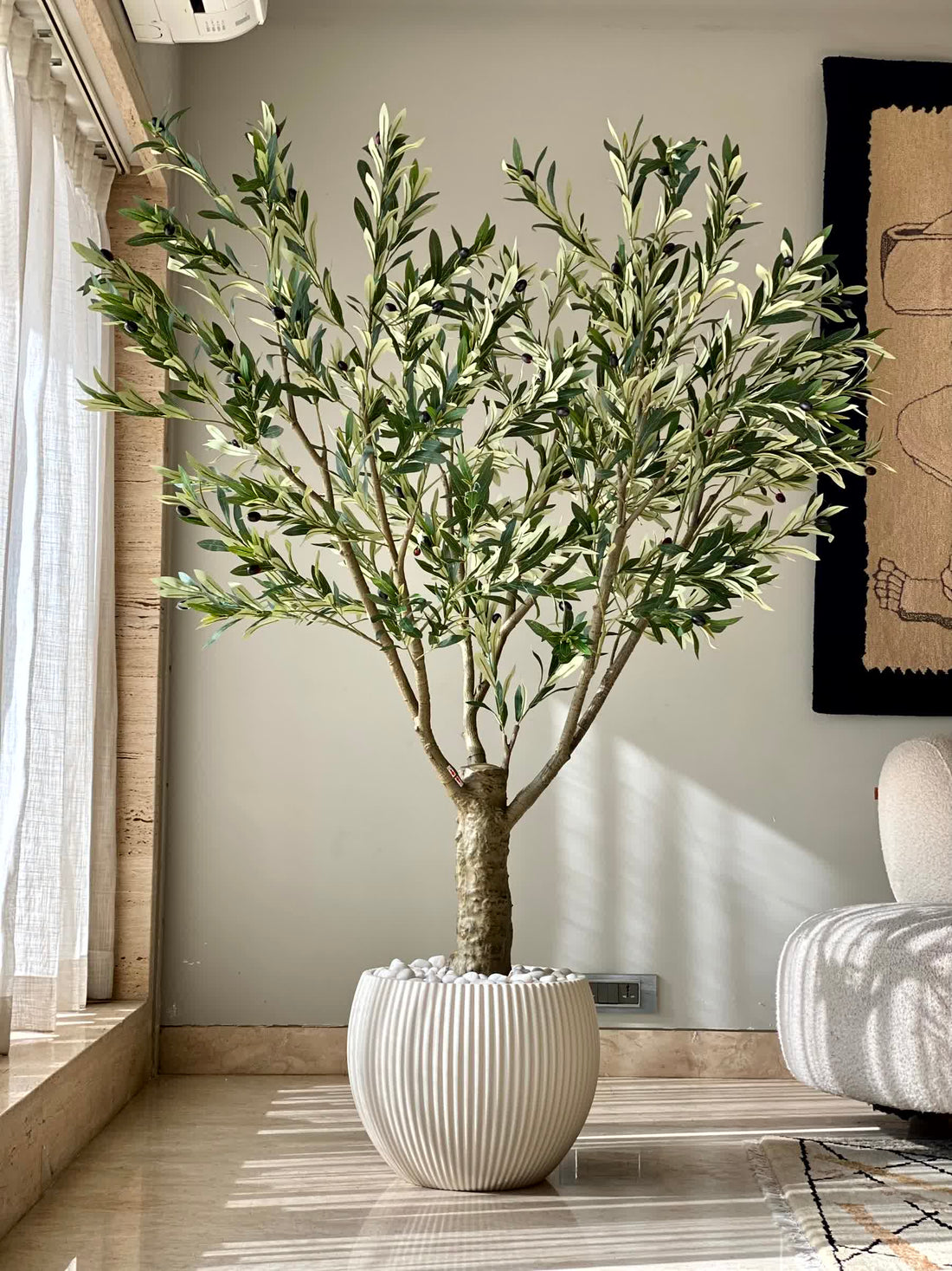 Artificial Mediterria Olive Statement Plant - 6 Feet
