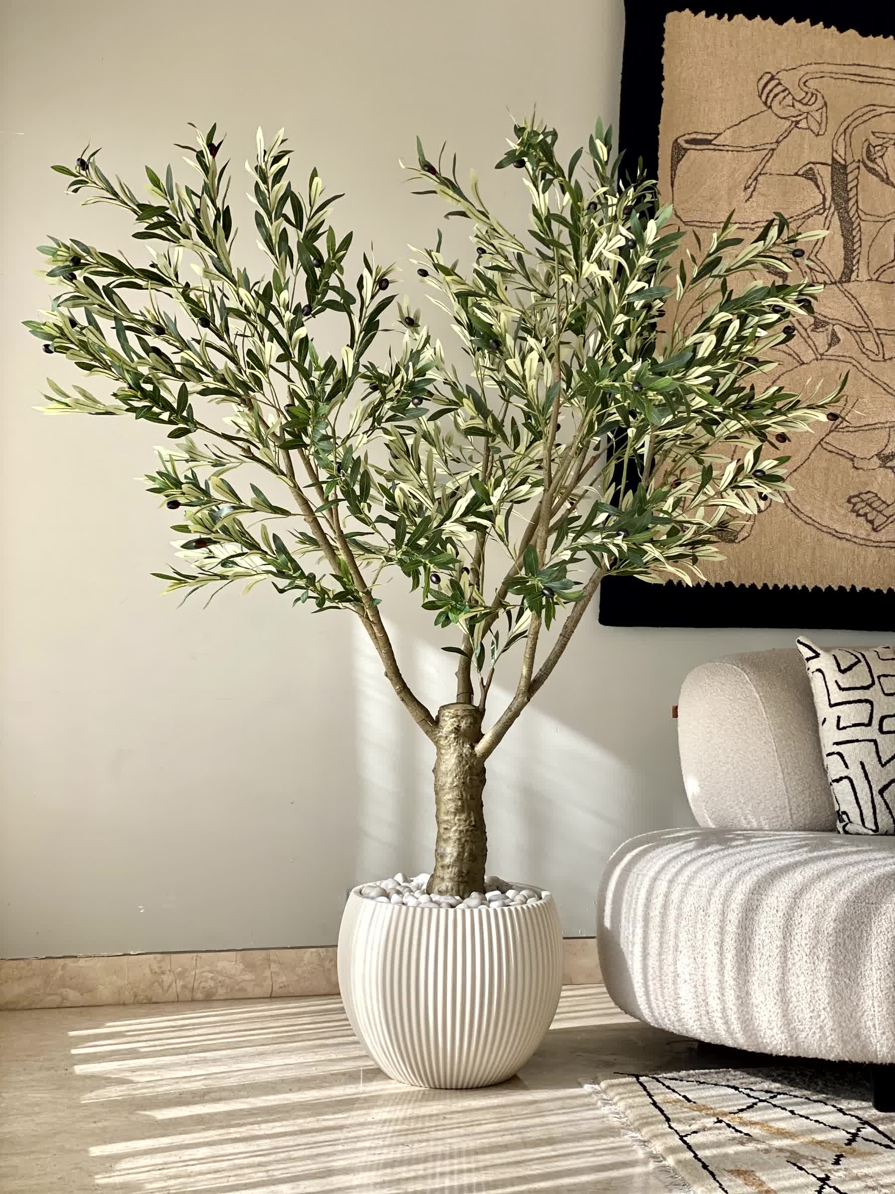 Artificial Mediterria Olive Statement Plant - 6 Feet
