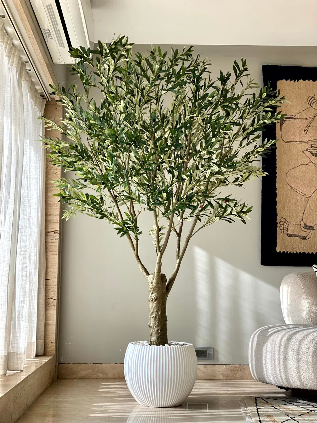 Artificial Mediterria Olive Statement Plant - 7 Feet