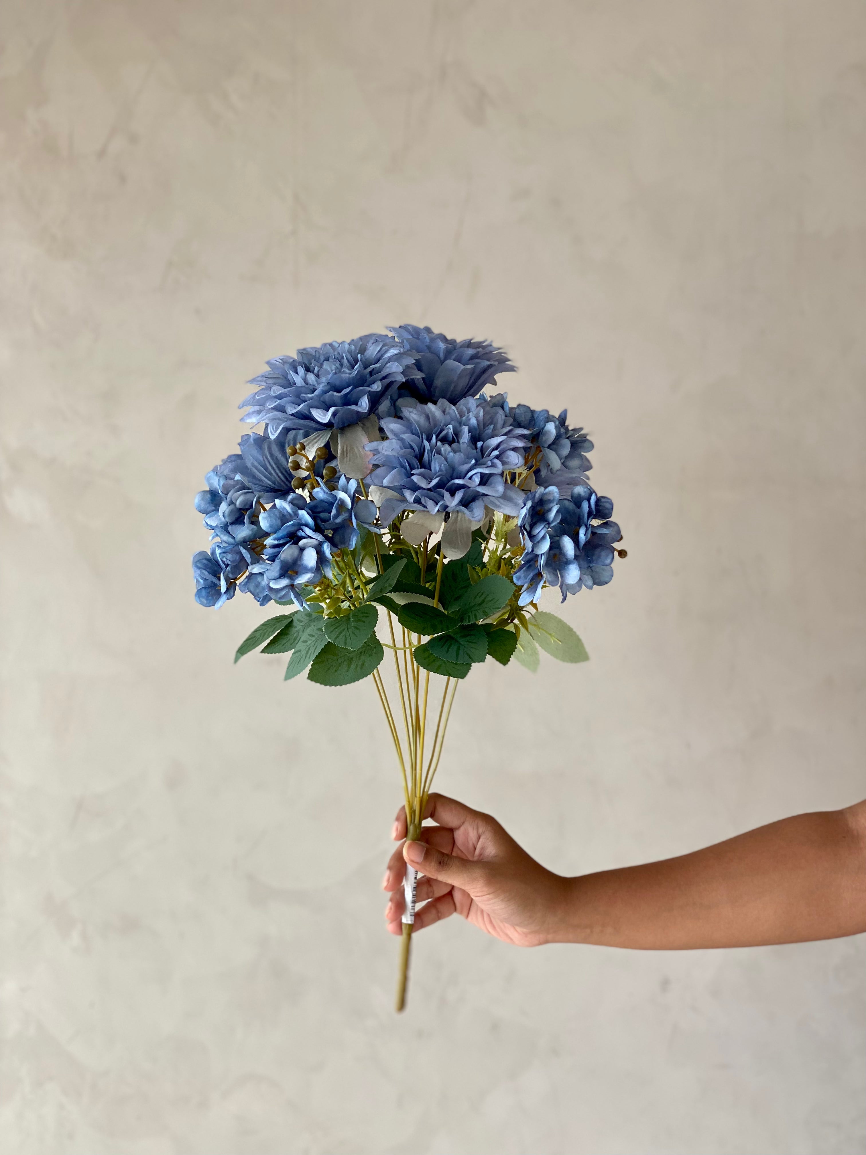 Artificial Daisy Flower Bunch  - Blue