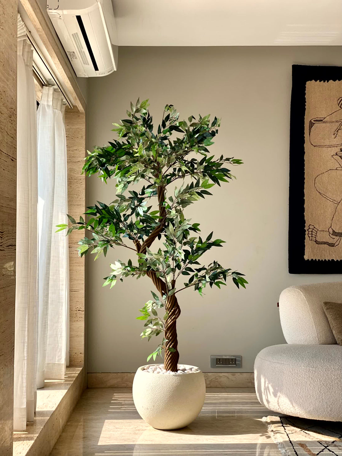 Artificial Twisted Ficus Tree - 6 Feet