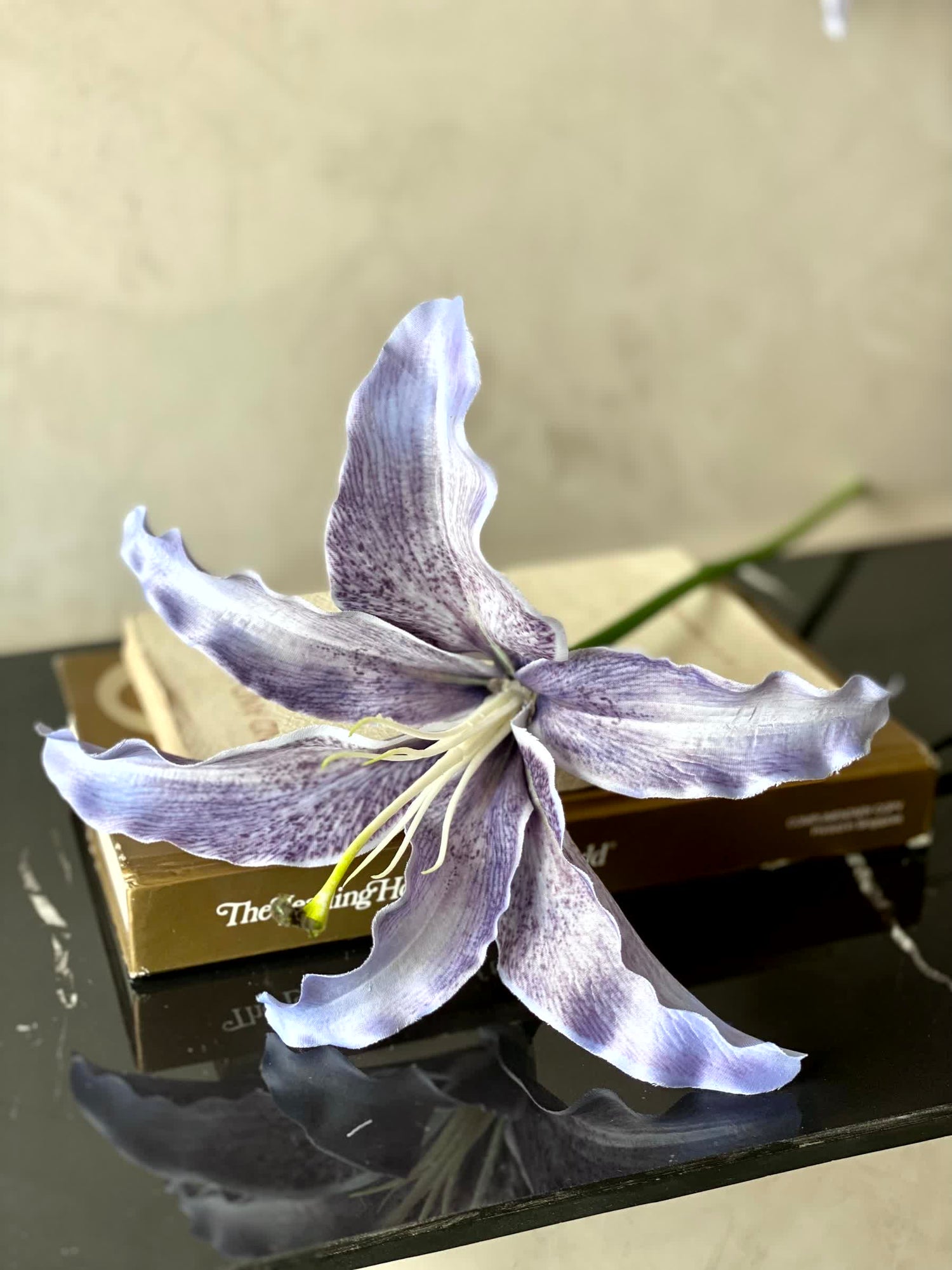 Artificial Silk Lilly Flower Bunch -  Lilac