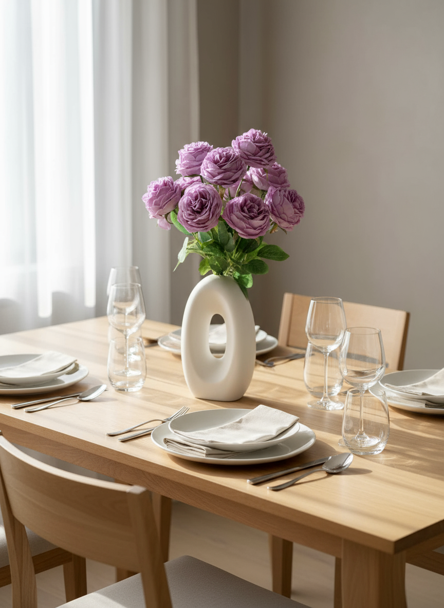 Artificial Breeze Rose Bunch - Lavender