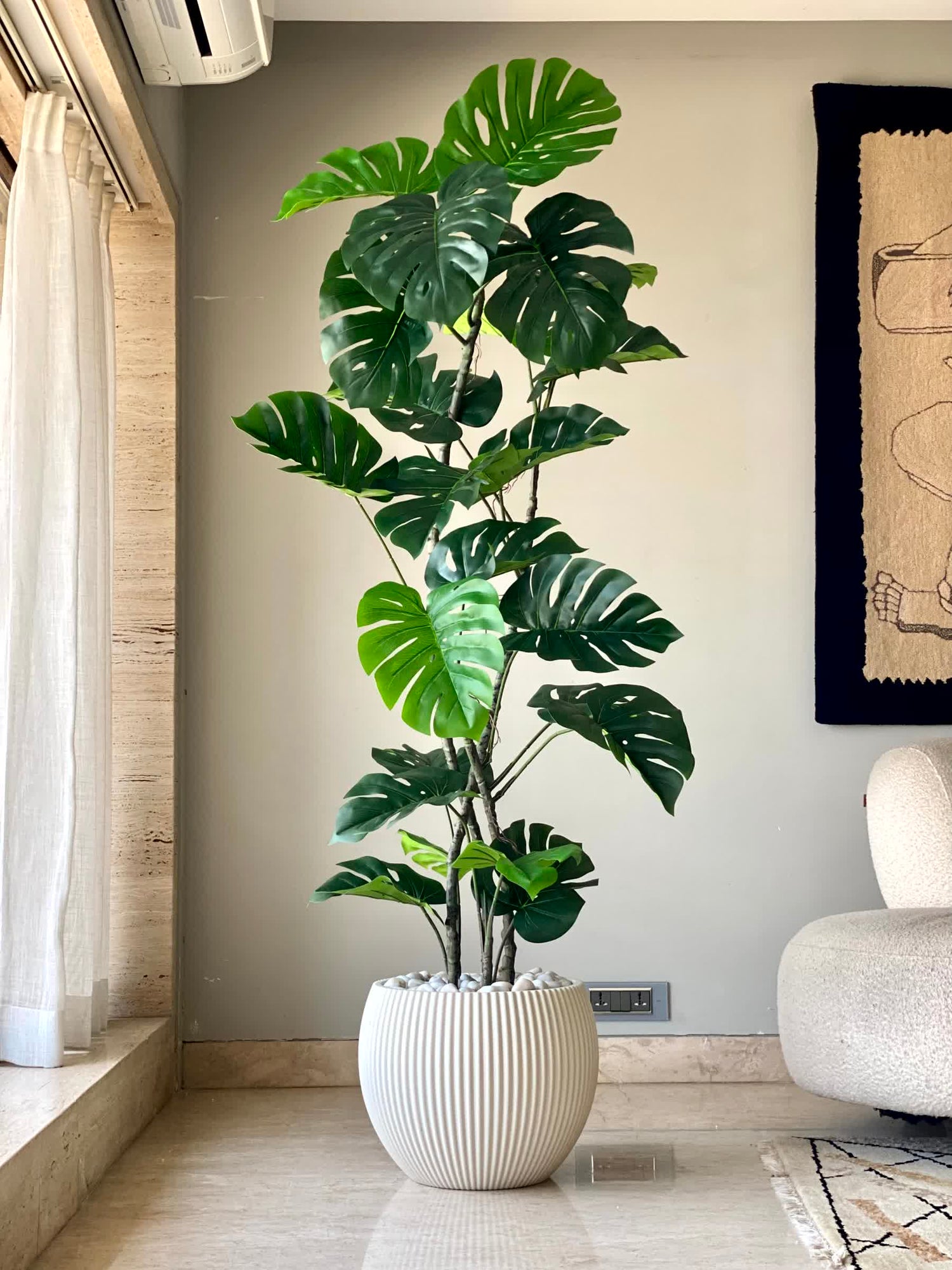 monstera deliciosa interior design Artificial Arched Monstera Plant