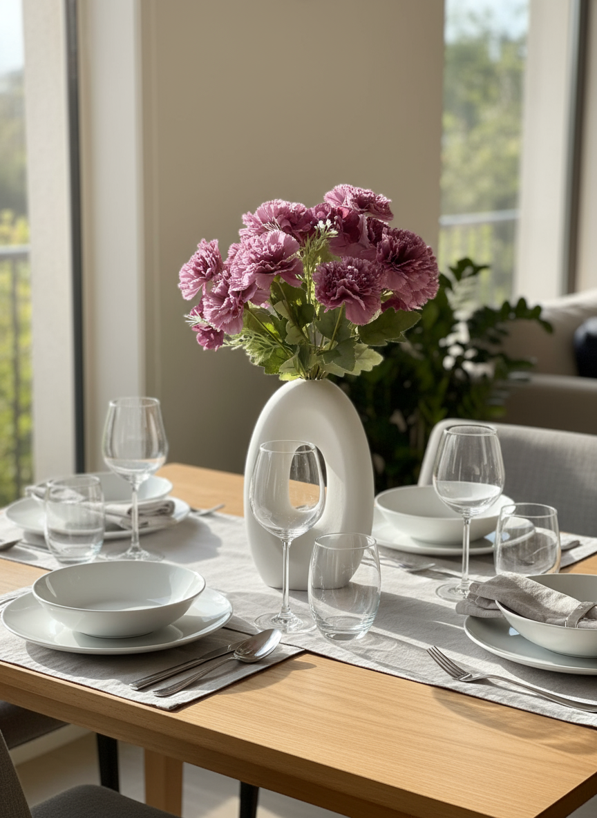 Artificial Western Peony Bunch - Purple