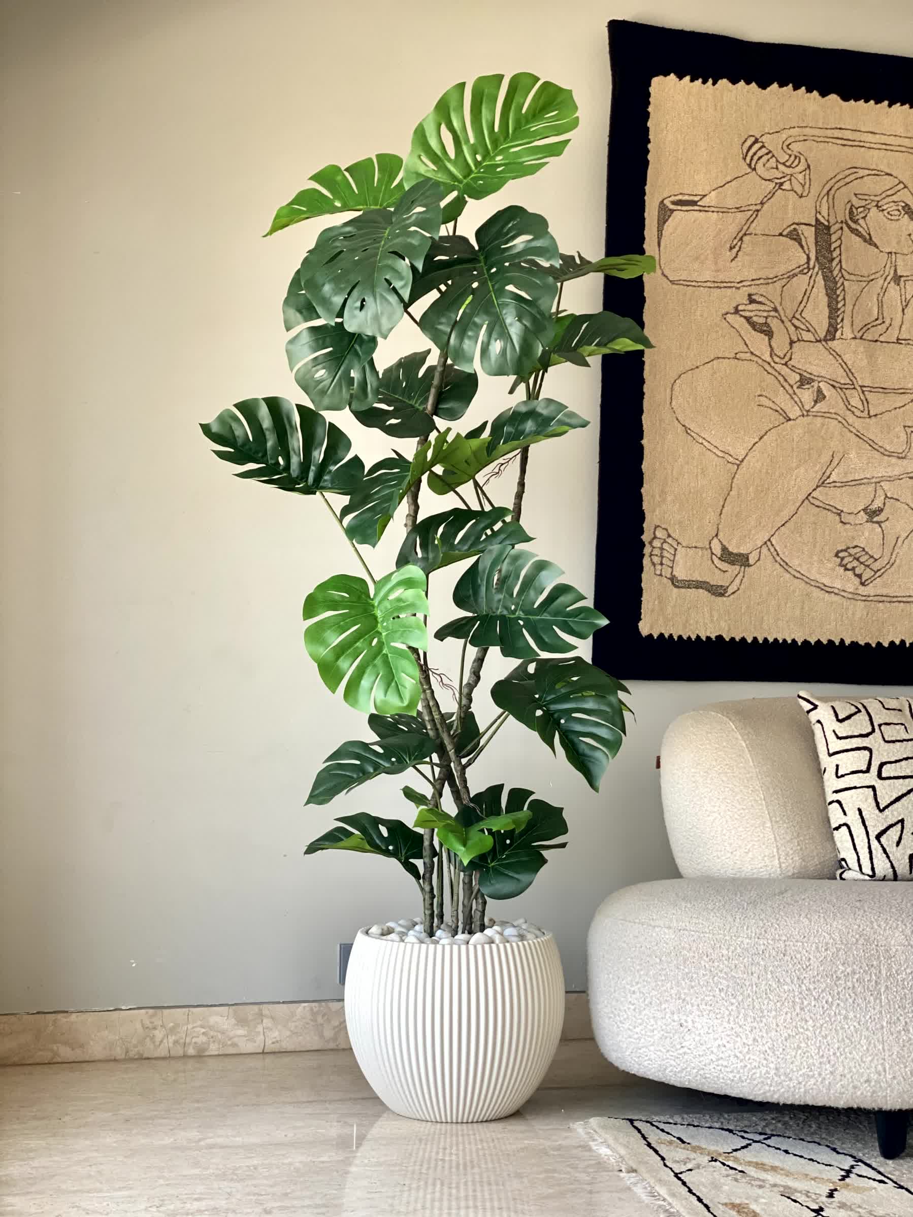 Artificial Arched Monstera Plant - 5 Feet