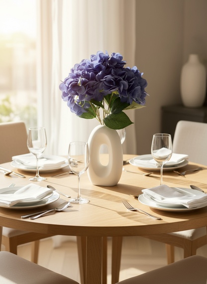 Artificial Floral Hydrangea Flower Bunch - Blue