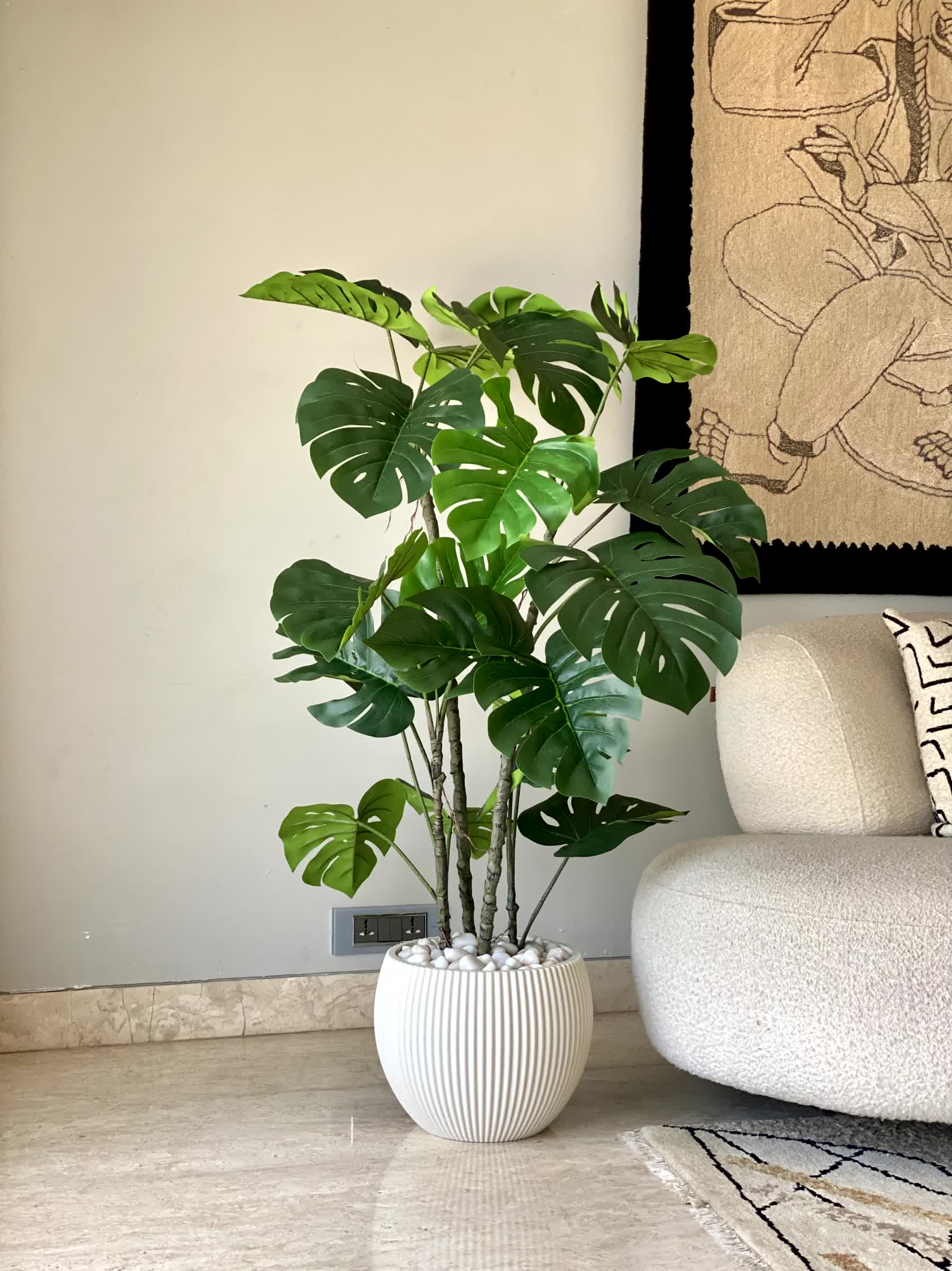 Artificial Arched Monstera Plant - 4 Feet