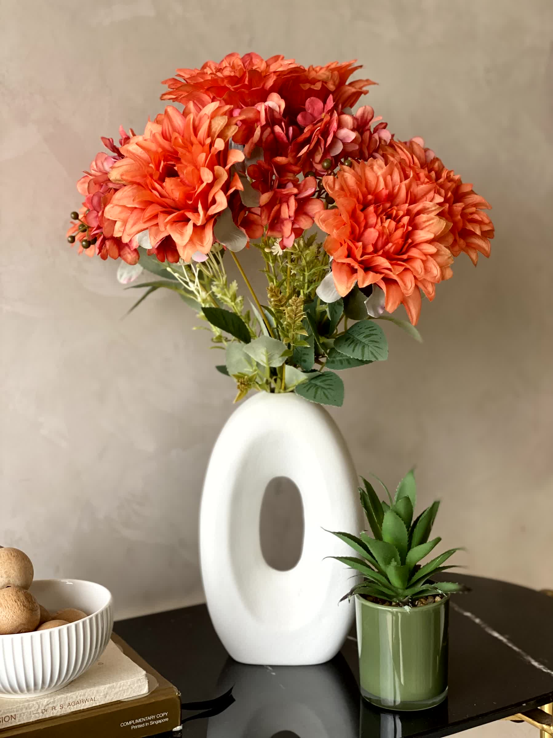 Artificial Daisy Flower Bunch  - Orange