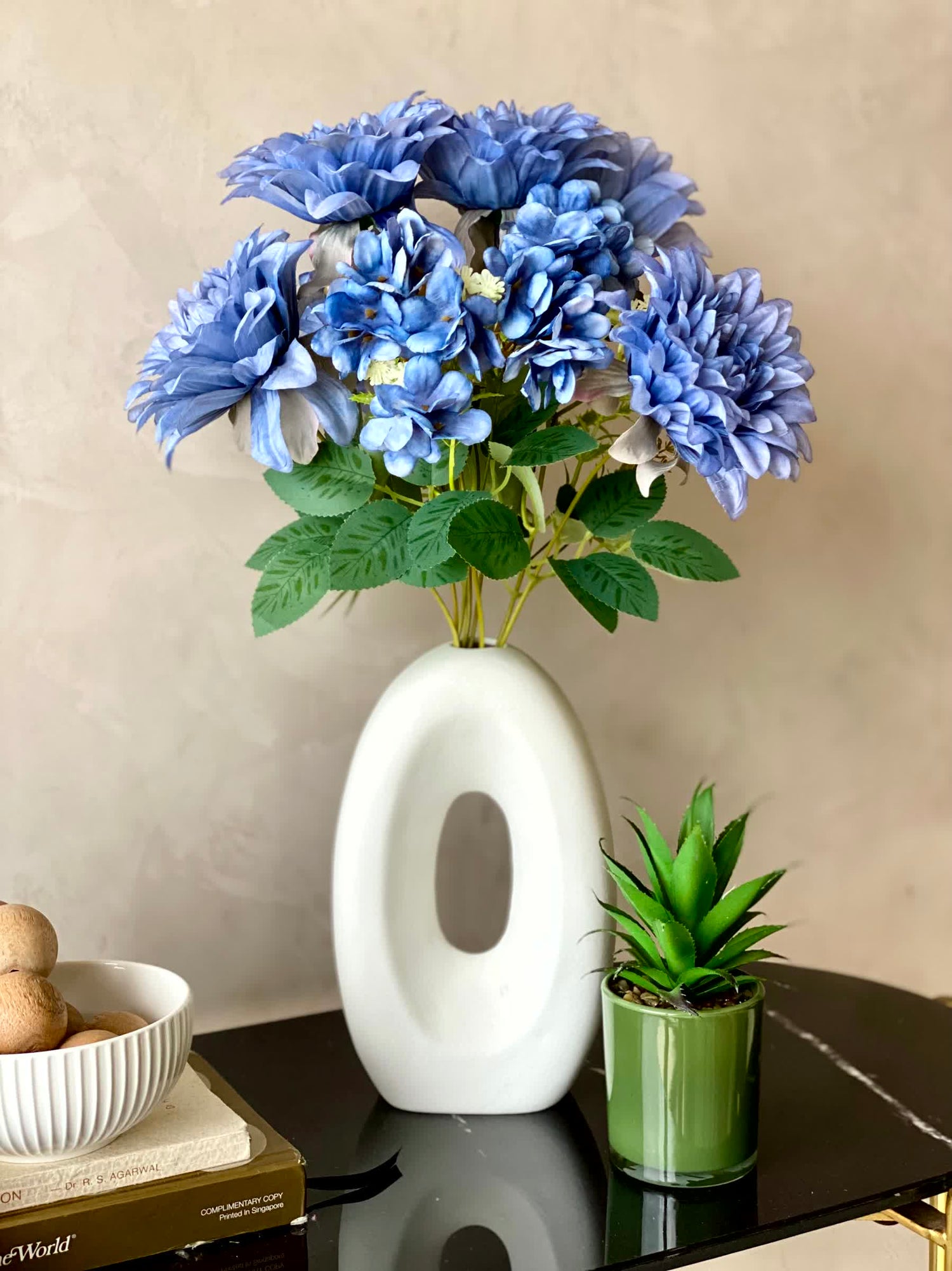 Artificial Daisy Flower Bunch  - Blue