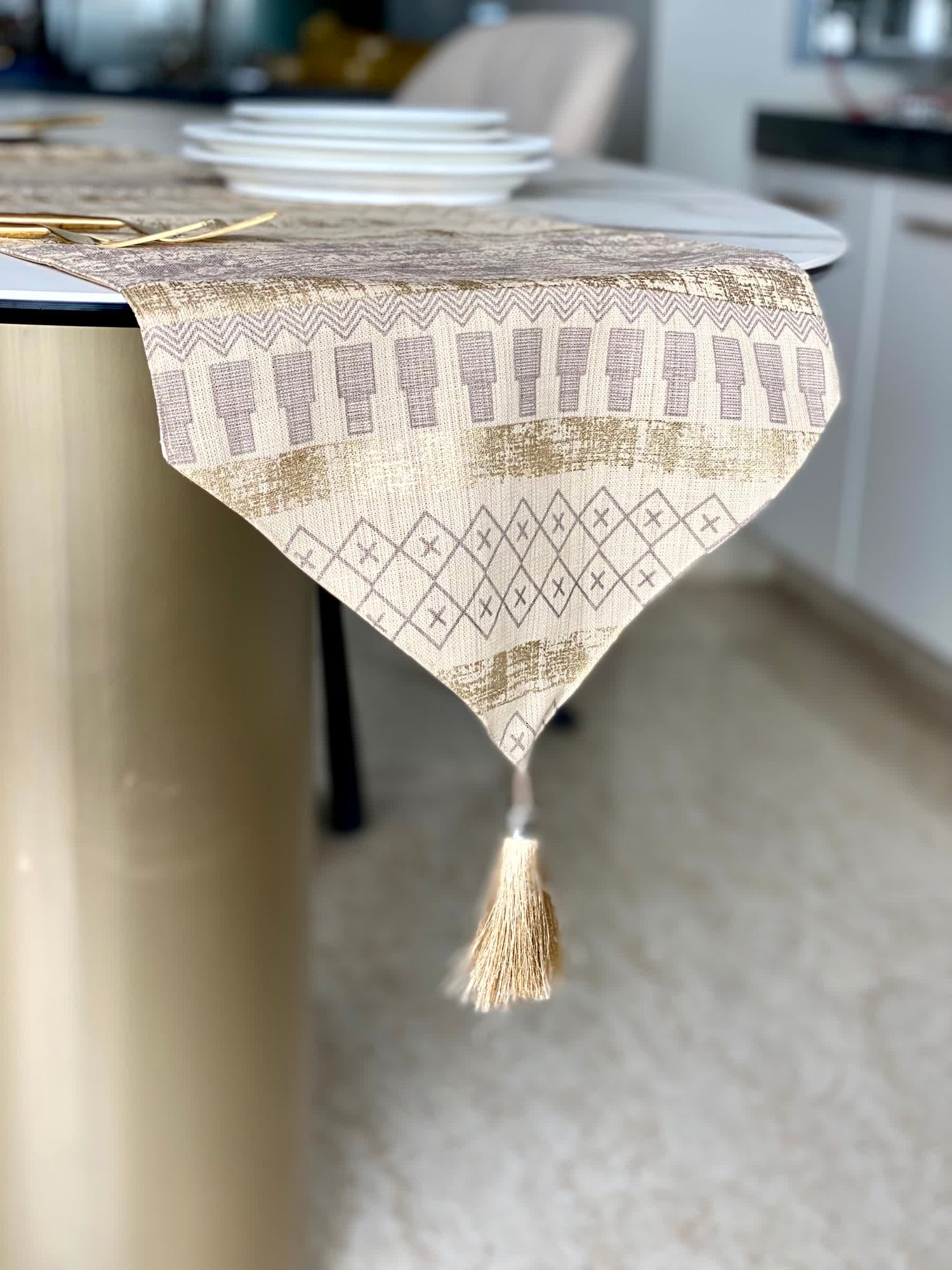 Tribal Brown Table Runner