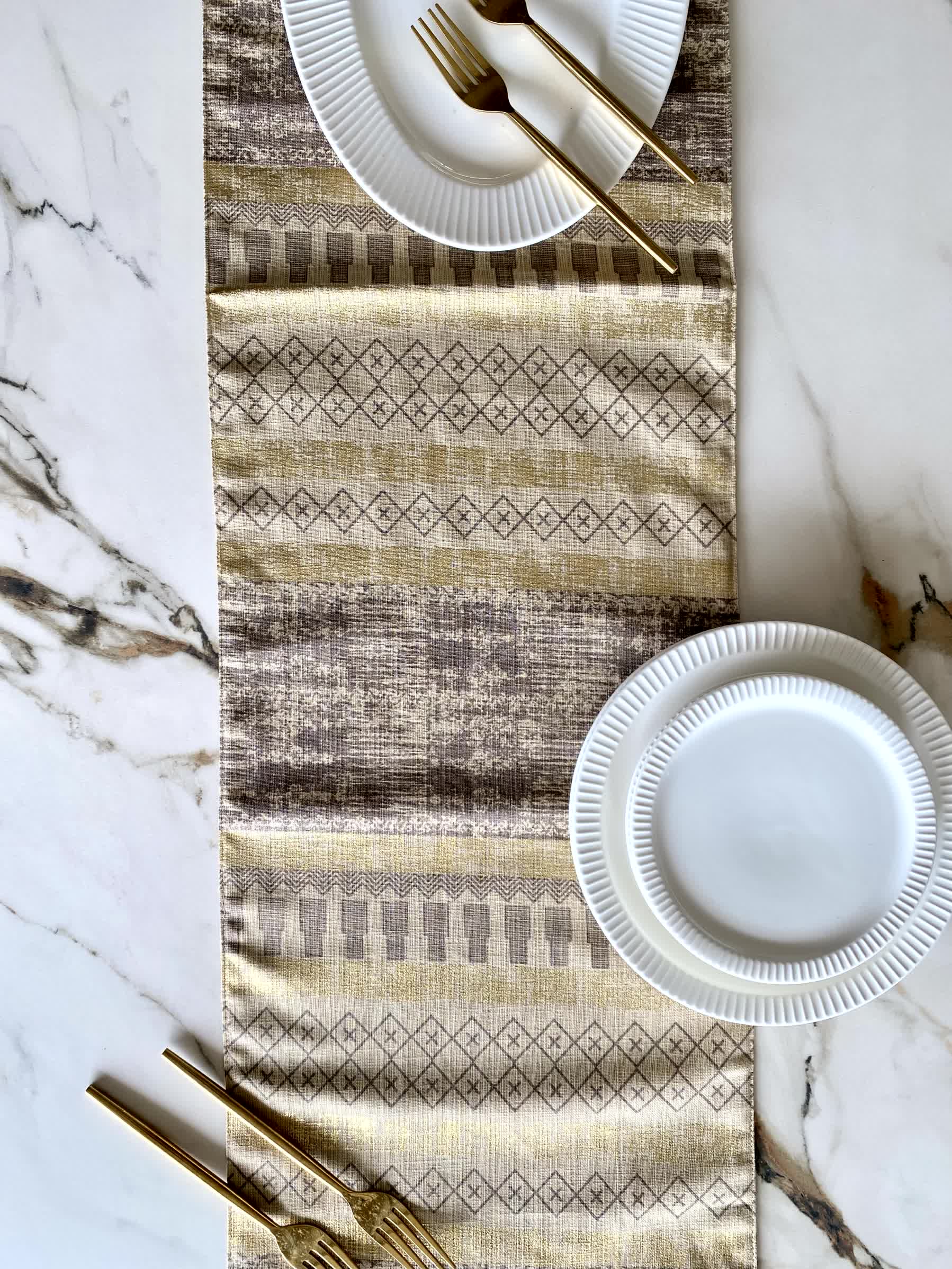 Tribal Brown Table Runner