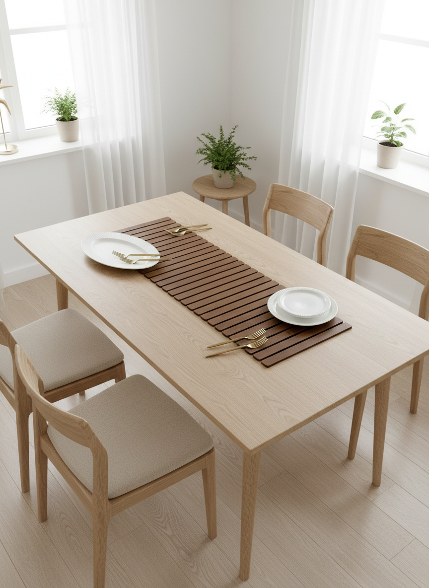 Elm Foldable Table Runner - Brown (3 Feet)