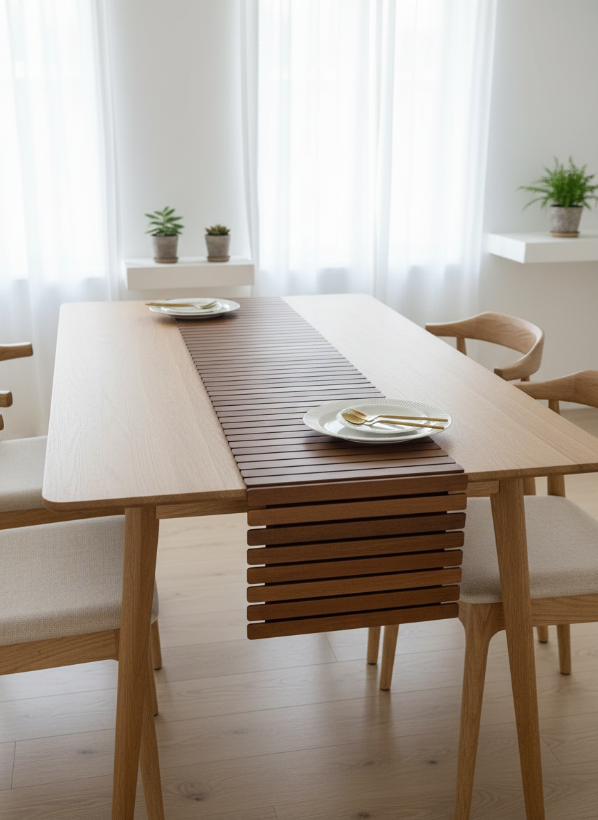 Elm Foldable Table Runner - Brown (6 Feet)