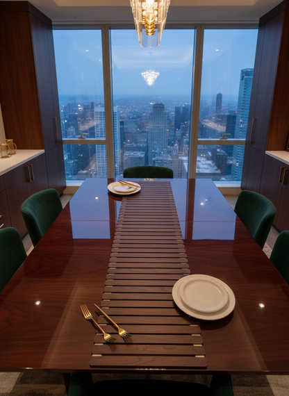 Elm Foldable Table Runner - Dark Brown (6 Feet)