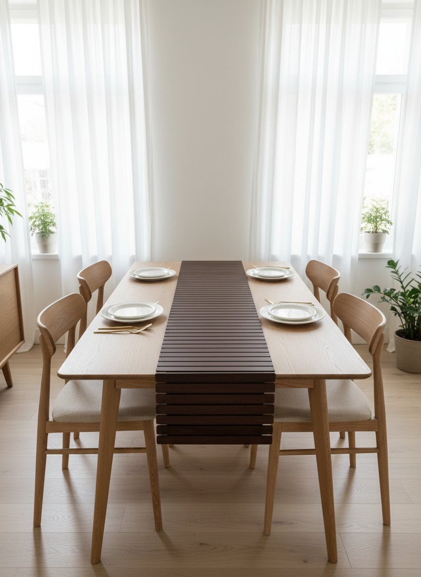 Elm Foldable Table Runner - Dark Brown (6 Feet)