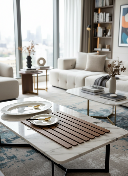 Elm Foldable Table Mats (Set of 2) - Brown