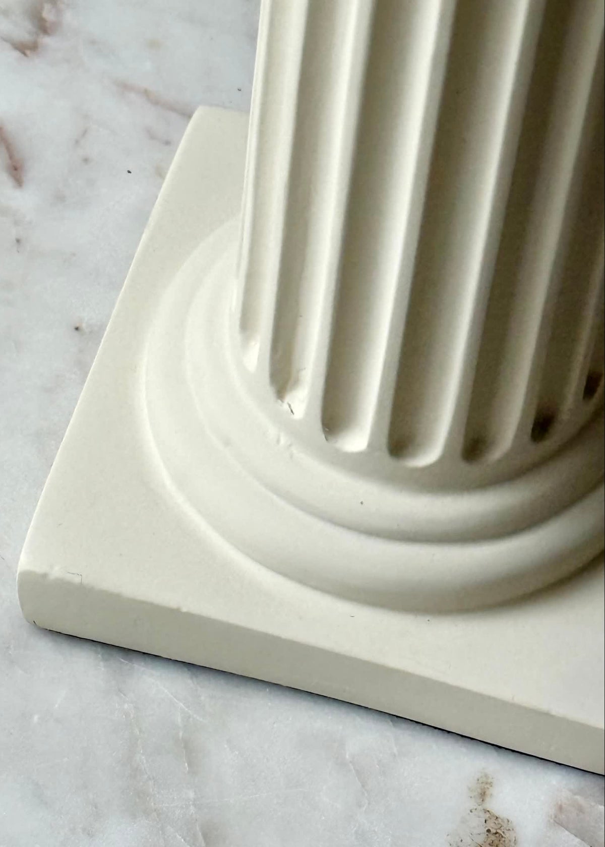 Greek Column Candle Stand - Ivory  - Single Piece- Big