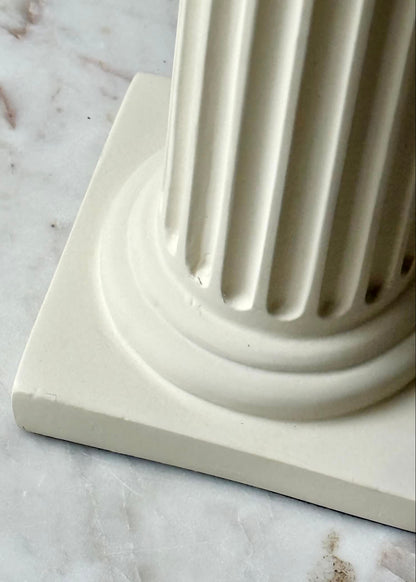 Greek Column Candle Stand - Ivory  - Single Piece- Big