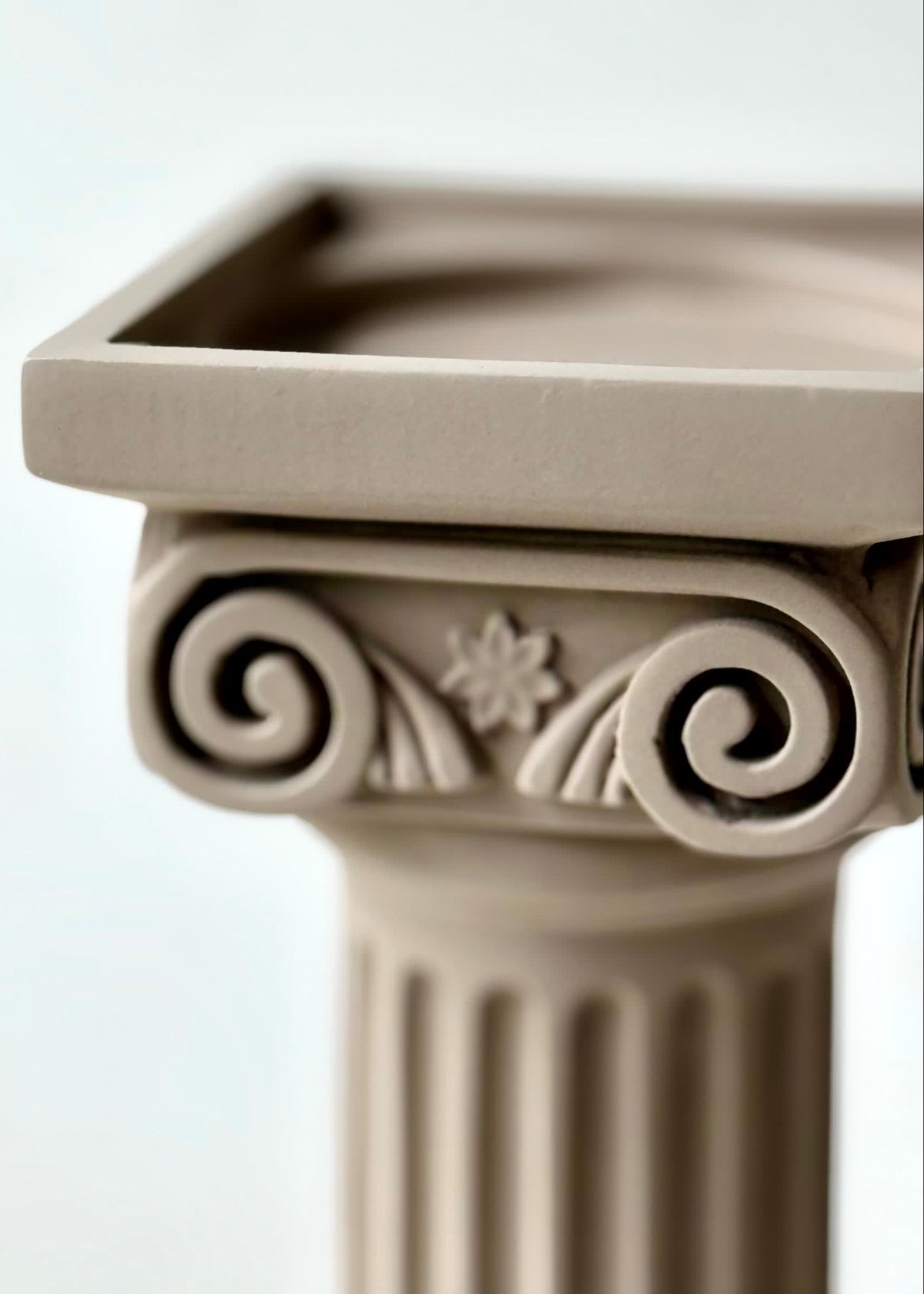 Greek Column Candle Stand - Beige - Single Piece- Big