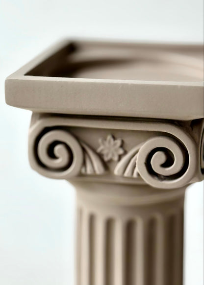 Greek Column Candle Stand - Beige - Single Piece- Big