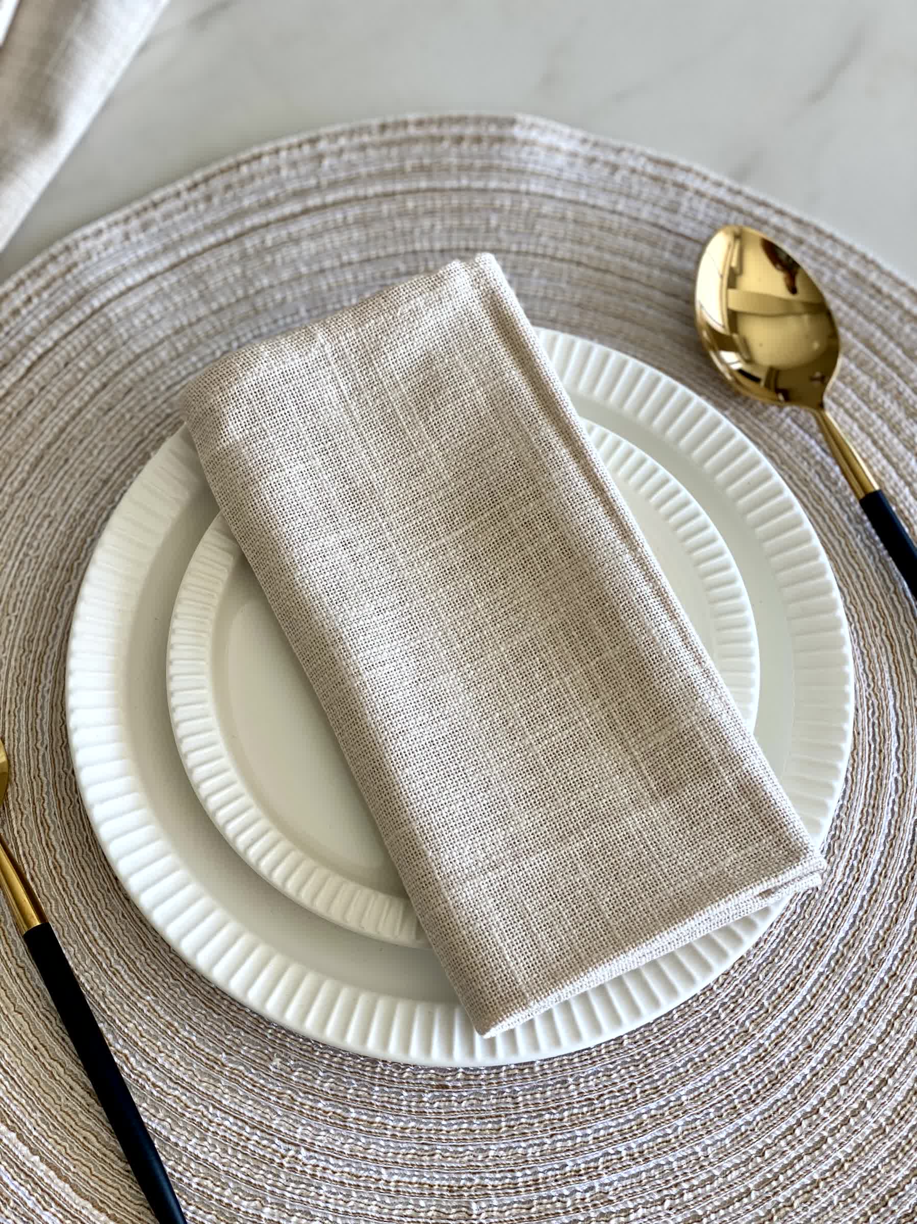 Beige Table Napkins (Set of 6)