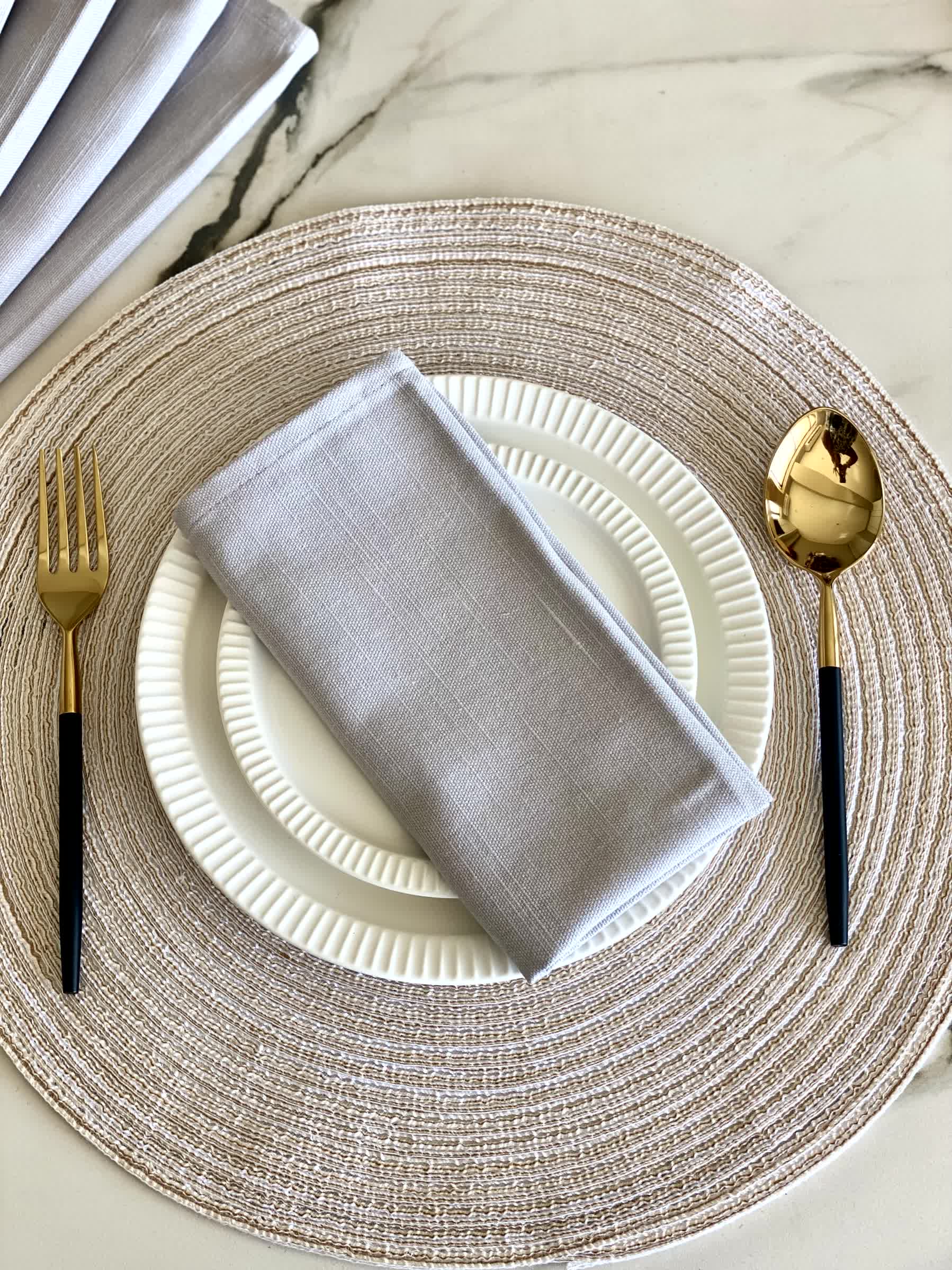 Grey Table Napkins (Set of 6)