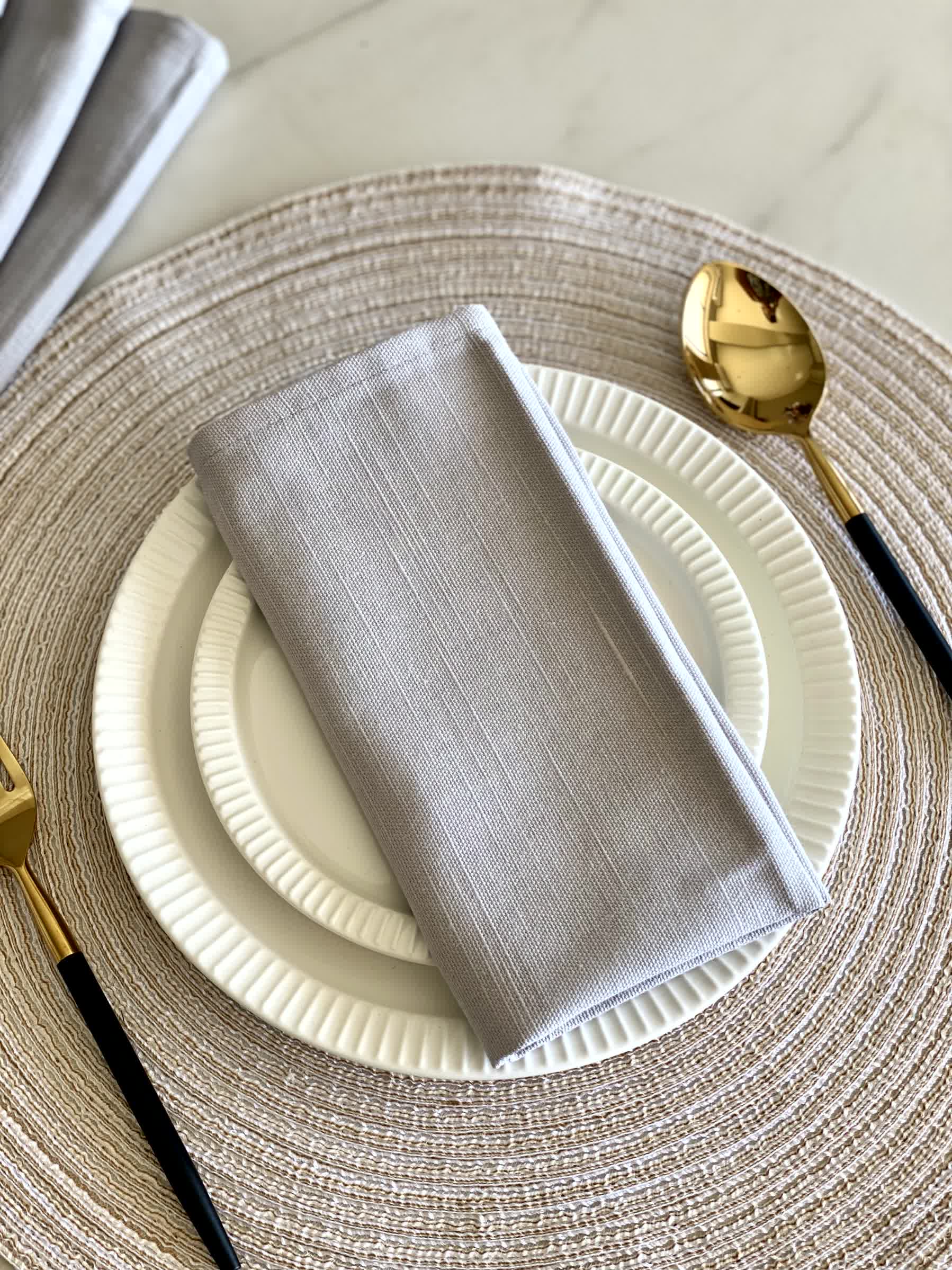 Grey Table Napkins (Set of 6)